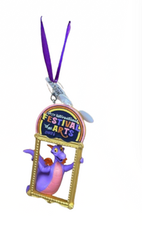 Disney Parks Epcot Festival of Arts 2024 Figment Christmas Ornament New with Tag