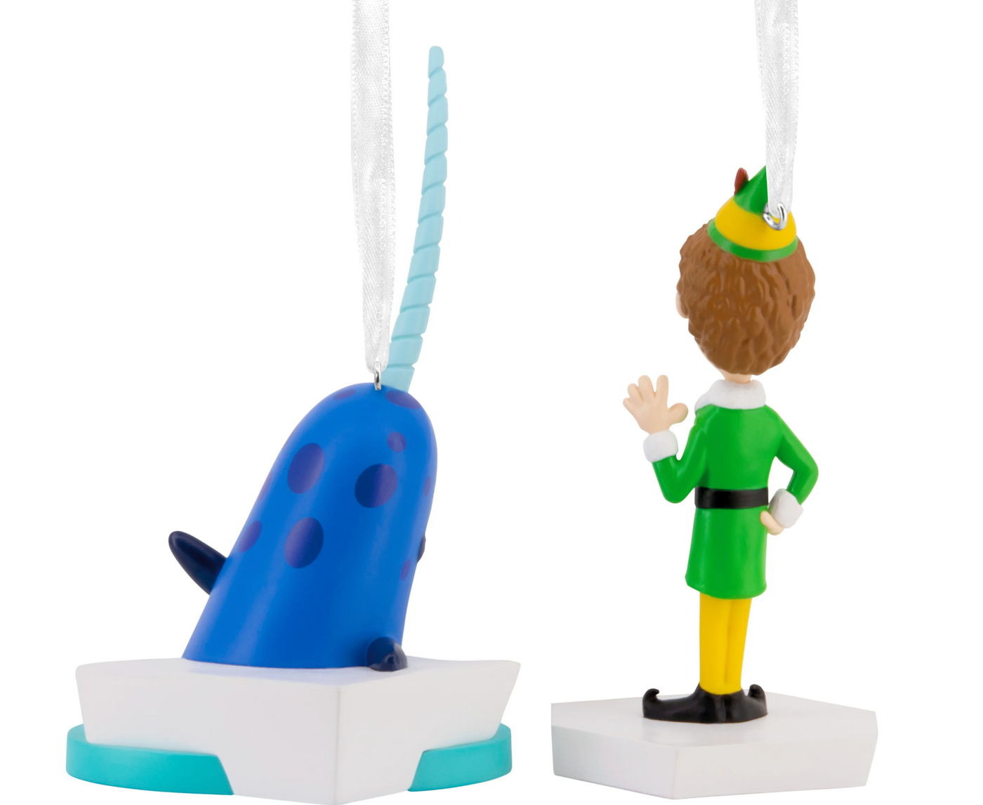Hallmark Elf Storied Moments Christmas Ornament Set of 2 Buddy Elf Mr Narwhal