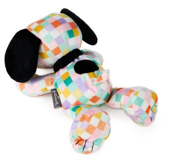 Hallmark Peanuts Pastel Patchwork Floppy Snoopy Plush 11" L New with Tag