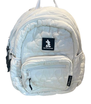 Disney Parks Walt Disney World White Quilted Mini Backpack Bag New With Tag