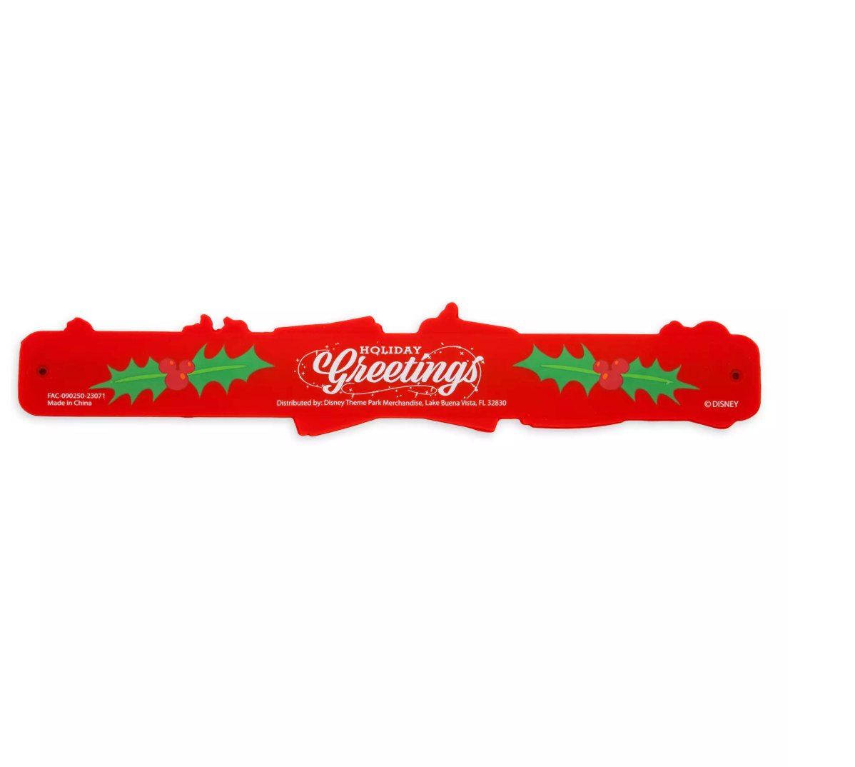 Disney Classics Holiday Greetings Mickey and Friends Holiday Slap Bracelet New