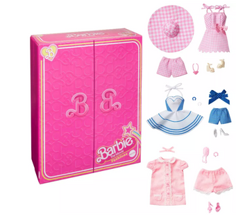 Mattel Barbie The Movie Fashion Pack with 3 Iconic Film Outfits Accessories New