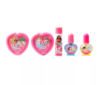 Disney Princess Lip Smacker Pouch Color Cosmetic Set 5pc New with Case