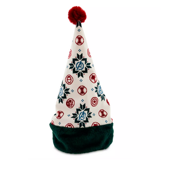 Disney Avenger Icons logo and Snowflakes Holiday Santa Hat New with Tag
