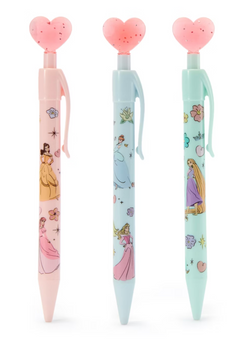 Disney Princess Pen Set Belle Jasmine Cinderella Tiana Ariel The Little Mermaid
