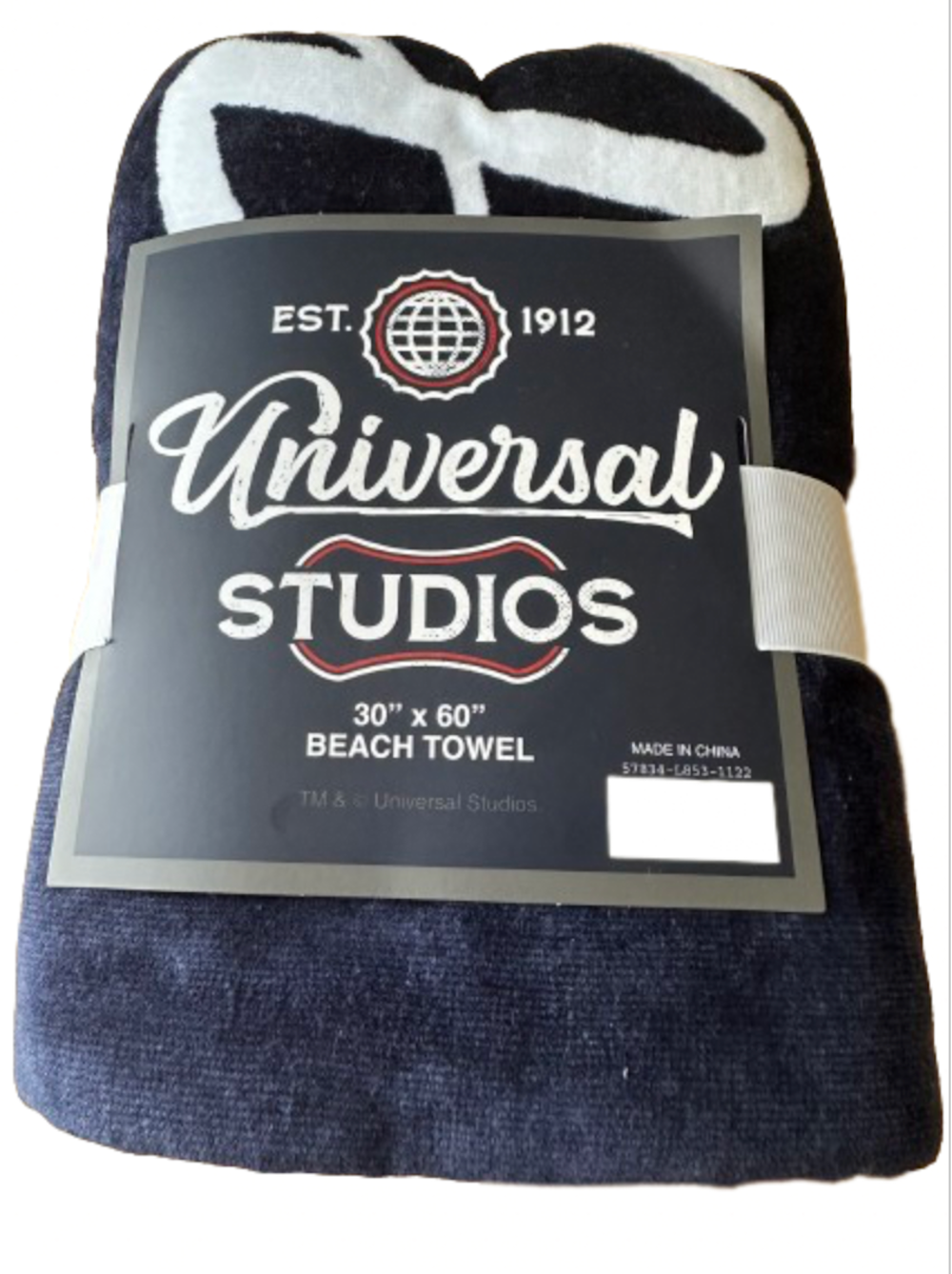 Universal Studios Est. 1912 Beach Towel 30x60inc New with Tag