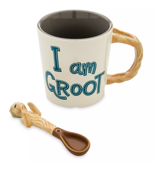 Disney Parks Marvel Guardians of Galaxy I Am Groot Coffee Mug with Spoon New