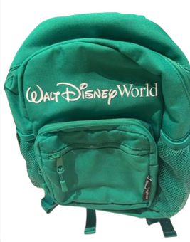 Disney Parks Walt Disney World Logo Mania Backpack Bag Green New With Tag