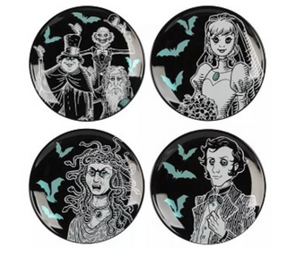 Disney Parks Haunted Mansion Hitchhiking Ghosts Appetizer Plate Set New With Tag