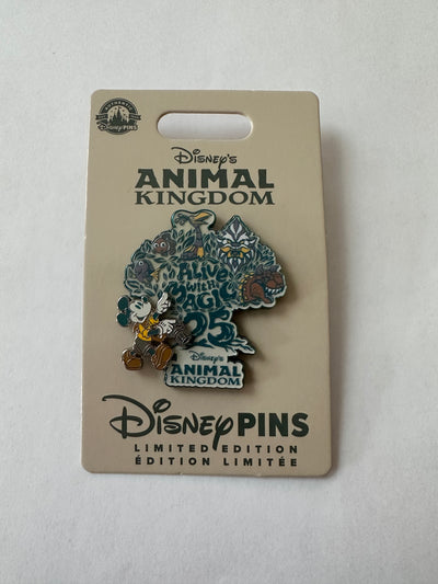 Disney Parks 25th Animal Kingdom Mickey Alive with Magic Limited Pin New Card