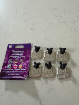 Disney Parks Magical Princess Candle Mystery Pin Complete Set of 6 w Opened Bags