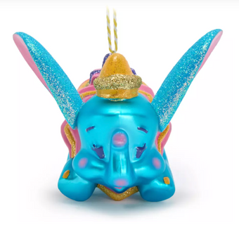 Disney Parks Dumbo the Flying Elephant Glass Christmas Ornament New With Tag