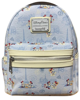 Disney Parks WDW EPCOT France Paris Mickey Minnie Loungefly Backpack New W Tag