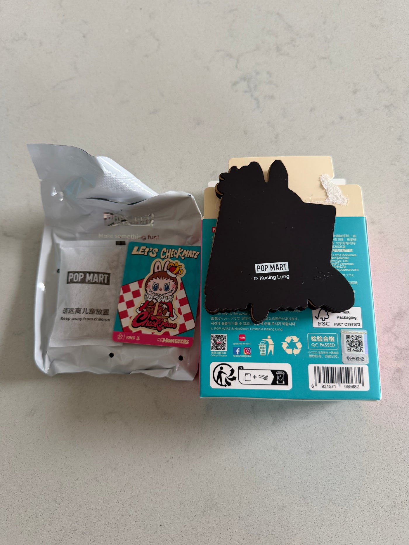 Pop Mart Labubu The Monsters Let's Checkmate King Fridge Magnet USA New with Box