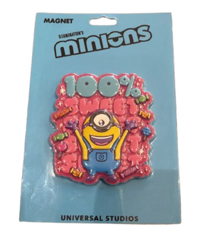 Universal Studios Despicable Me "100% Sweet" Minions Magnet New With Tag