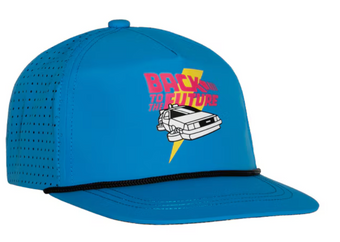 Universal Studios Back To The Future Flat Bill Adult Baseball Cap Hat New w Tags