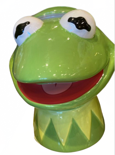 Disney Parks The Muppets Kermit The Frog Ceramic Cookie Jar New With Tag