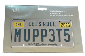 Disney Parks Rock n Roller Coaster Muppets License Plate Magnet 2026 MUPP3T5 New