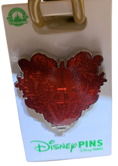 Disney Parks Epcot France Paris Red Pin New With Card