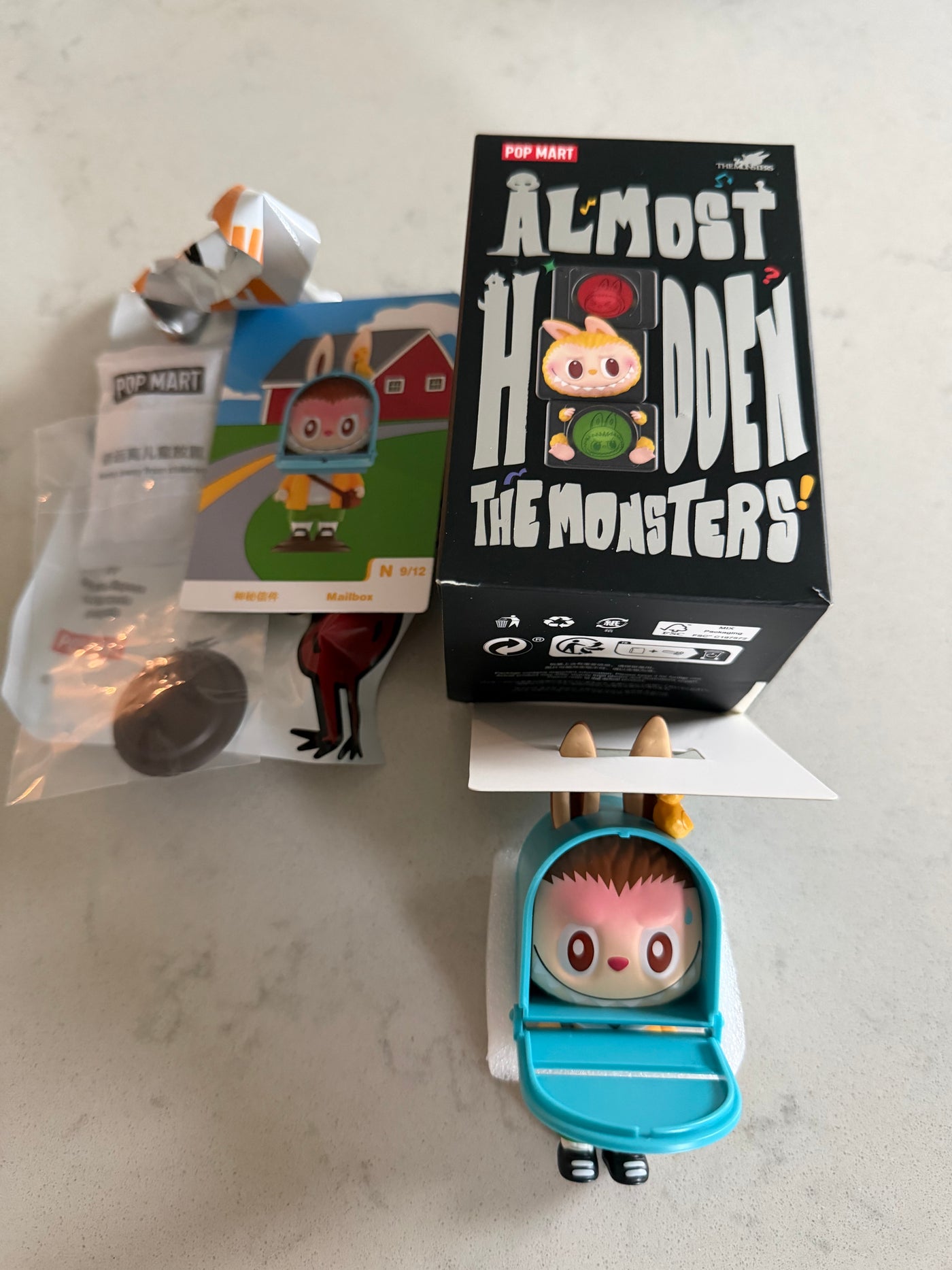 Pop Mart Labubu The Monsters Almost Hidden Mail Box Figure USA SELLER New