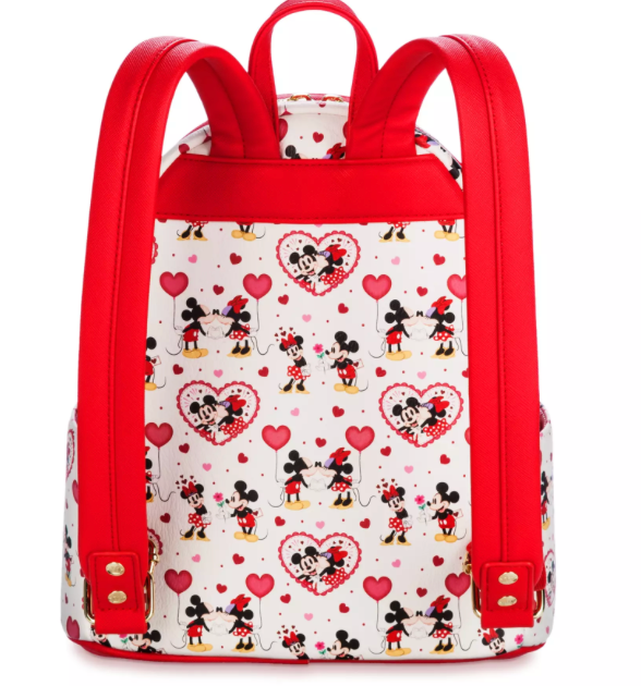 Disney Parks Mickey Minnie Mouse Valentine Loungefly Mini Backpack New with Tag