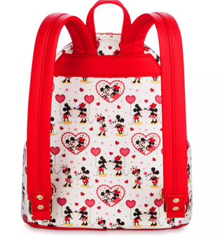 Disney Parks Mickey Minnie Mouse Valentine Loungefly Mini Backpack New with Tag