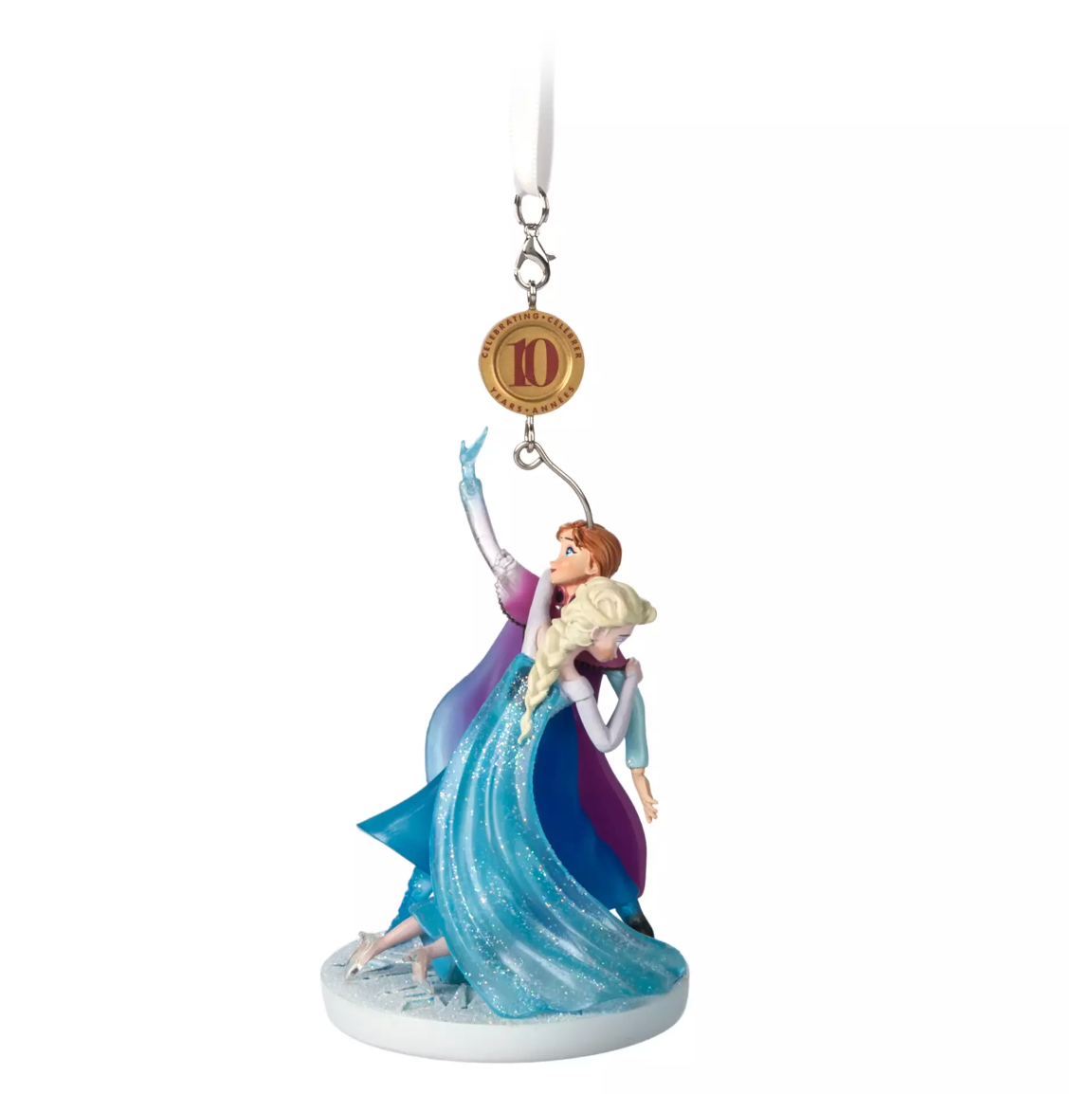 Disney 10th Frozen Legacy Anna Elsa Sketchbook Christmas Tree Ornament New w Tag