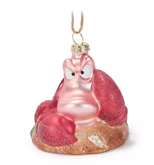 Disney Parks Sebastian Glass Christmas Ornament The Little Mermaid New With Tag