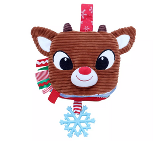 Rudolph the Red-Nosed Reindeer 6" Rudolph Christmas Plush Book with Teether New