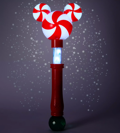 Disney Parks Mickey Mouse Icon Peppermint Swirl Holiday Scented Bubble Wand New