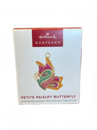 Hallmark 2024 Keepsake Petite Paisley Butterfly Christmas Ornament New with Box