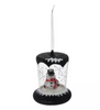 Robert Stanley Black Glitter Snowman Snow Globe Christmas Ornament New with Tag