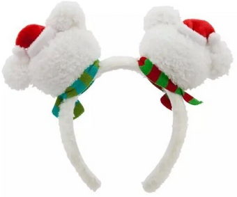 Disney Parks Mickey Santa Snowman Holiday Ear Headband for Adults New with Tag
