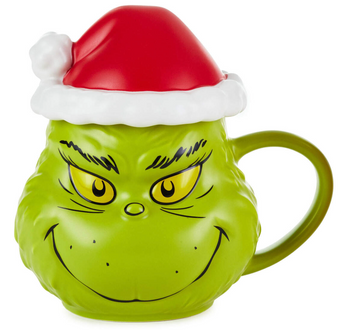 Hallmark Dr. Seuss's Grinch Santa Sculpted Mug With Sound, 21 oz. New With Tag