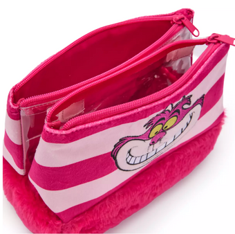 Disney Parks Cheshire Cat Plush Cosmetic Case Alice in Wonderland New With Tag