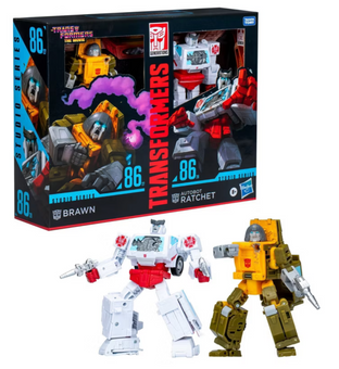 Transformers Brawn and Autobot Ratchet Action Figure Set - 2pk Toy New With Box