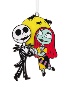 Hallmark Disney Jack and Sally Moving Metal Ornament New with Card