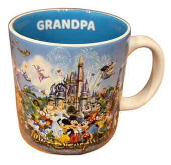 Disney Parks WDW Storybook Mickey & Friends Grandpa Coffee Mug New With Tag