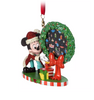 Disney Parks Santa Mickey Glitter Photo Frame Sketchbook Christmas Ornament New