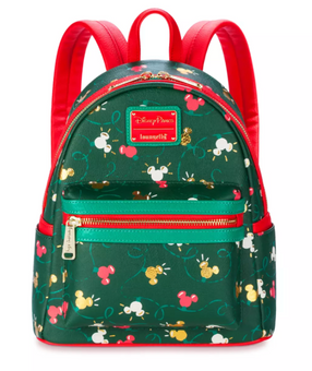 Disney Parks Mickey Mouse Holiday Lights Loungefly Mini Backpack New with Tag