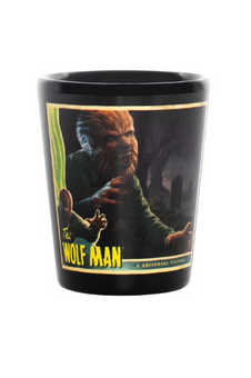 Universal Studios Monsters The Wolf Man Poster Ceramic Shot Glass New