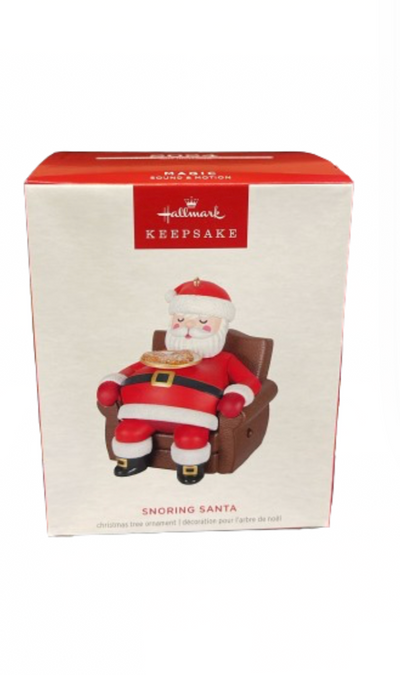 Hallmark 2024 Keepsake Snoring Santa Christmas Ornament With Sound Motion New