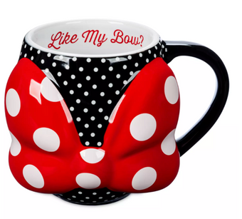 Disney Parks Minnie Mouse Bow Sculpted Coffee Mug New With Tag