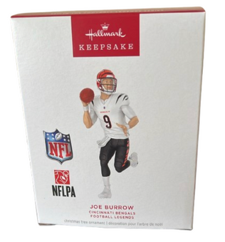 Hallmark NFL Cincinnati Bengals Joe Burrow Football Legends Ornament New W Box