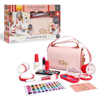 FAO Schwarz Glamour Go Designer Purse & Accessories New With Box