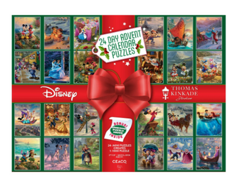 Ceaco Thomas Kinkade Disney 1000pcs 24-Day Advent Calendar Jigsaw Puzzle New Box