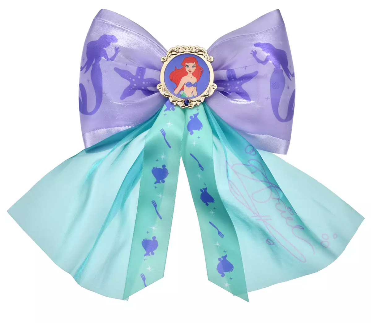 Disney Parks Swap Your Bow Interchangeable Little Mermaid Ariel Bow Sequin RARE The Little Mermaid Ariel Bow ⋆ Lily Sparkle Creations main image 2