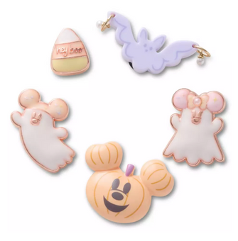 Disney Parks Mickey Minnie Mouse Cutie Ghost Halloween Jibbitz Set Crocs New