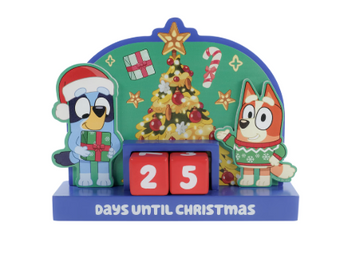 Bluey MDF Countdown Calendar Days Until Christmas Holiday Accent New With Tag