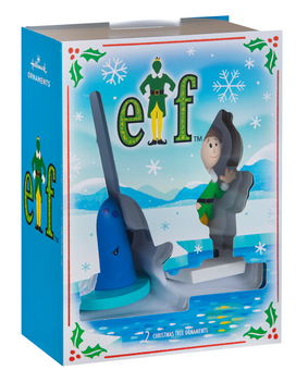 Hallmark Elf Storied Moments Christmas Ornament Set of 2 Buddy Elf Mr Narwhal